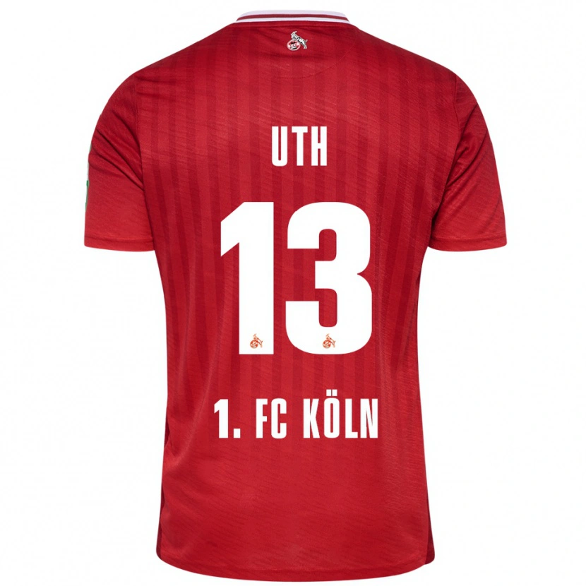 Danxen Niño Camiseta Mark Uth #13 Rojo Blanco 2ª Equipación 2025/26 La Camisa México