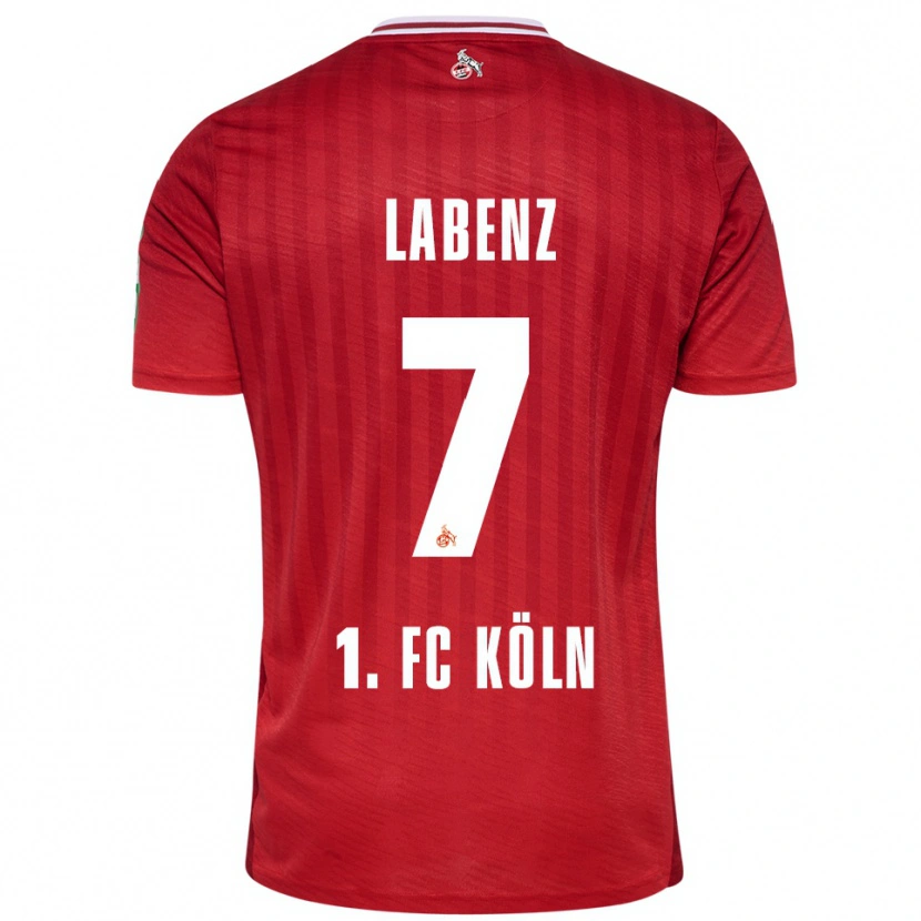 Danxen Niño Camiseta Luiz Labenz #7 Rojo Blanco 2ª Equipación 2025/26 La Camisa México