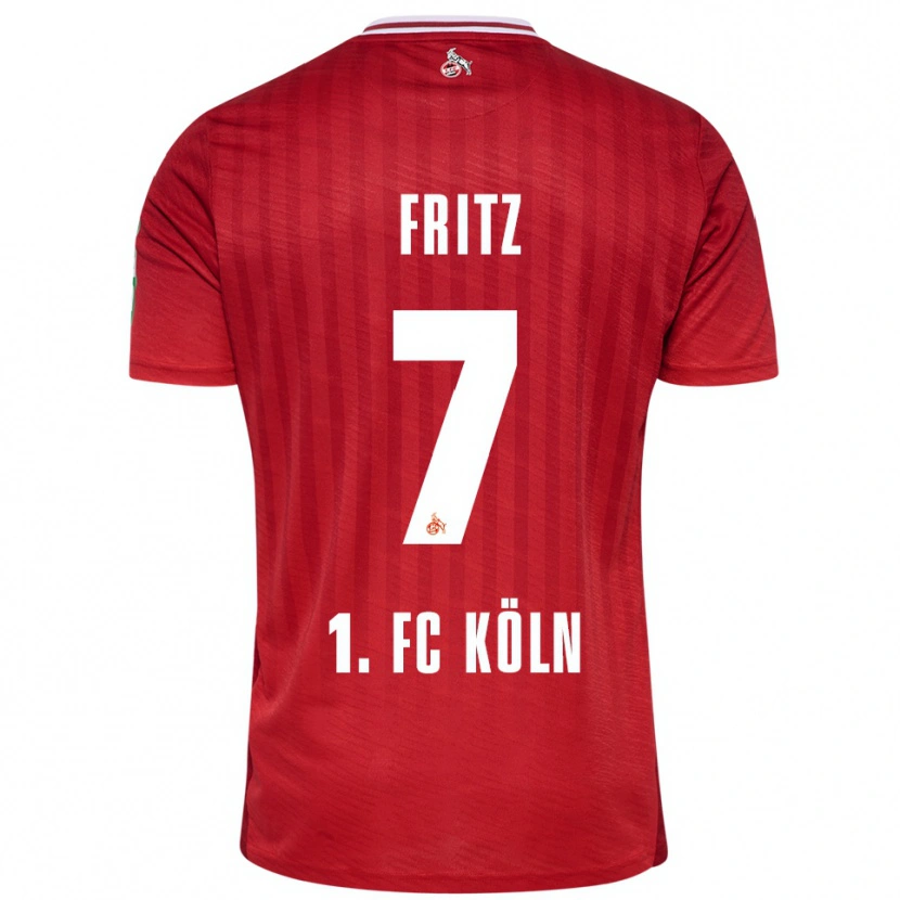 Danxen Niño Camiseta Johannes Fritz #7 Rojo Blanco 2ª Equipación 2025/26 La Camisa México