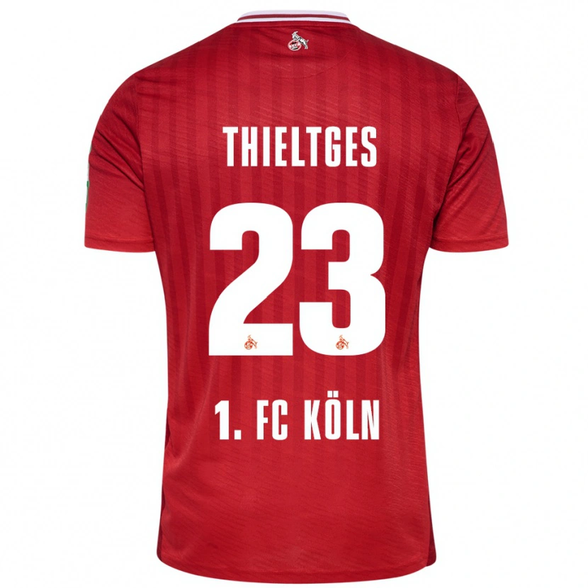 Danxen Niño Camiseta Phil Thieltges #23 Rojo Blanco 2ª Equipación 2025/26 La Camisa México
