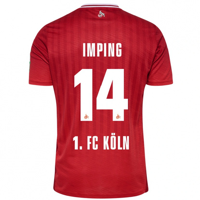 Danxen Niño Camiseta Carlotta Imping #14 Rojo Blanco 2ª Equipación 2025/26 La Camisa México