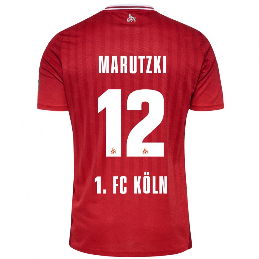 Danxen Niño Camiseta Mikolaj Marutzki #12 Rojo Blanco 2ª Equipación 2025/26 La Camisa México