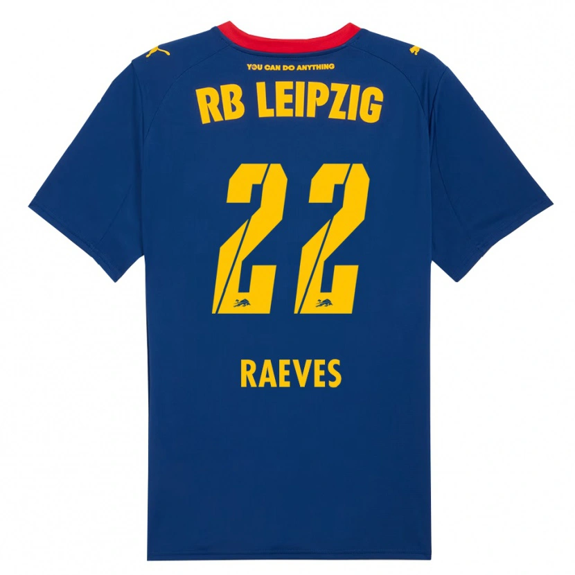 Danxen Niño Camiseta Dries Raeves #22 Marino Rojo 2ª Equipación 2025/26 La Camisa México
