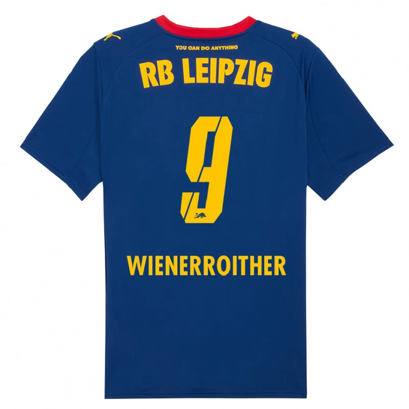 Danxen Niño Camiseta Katja Wienerroither #9 Marino Rojo 2ª Equipación 2025/26 La Camisa México