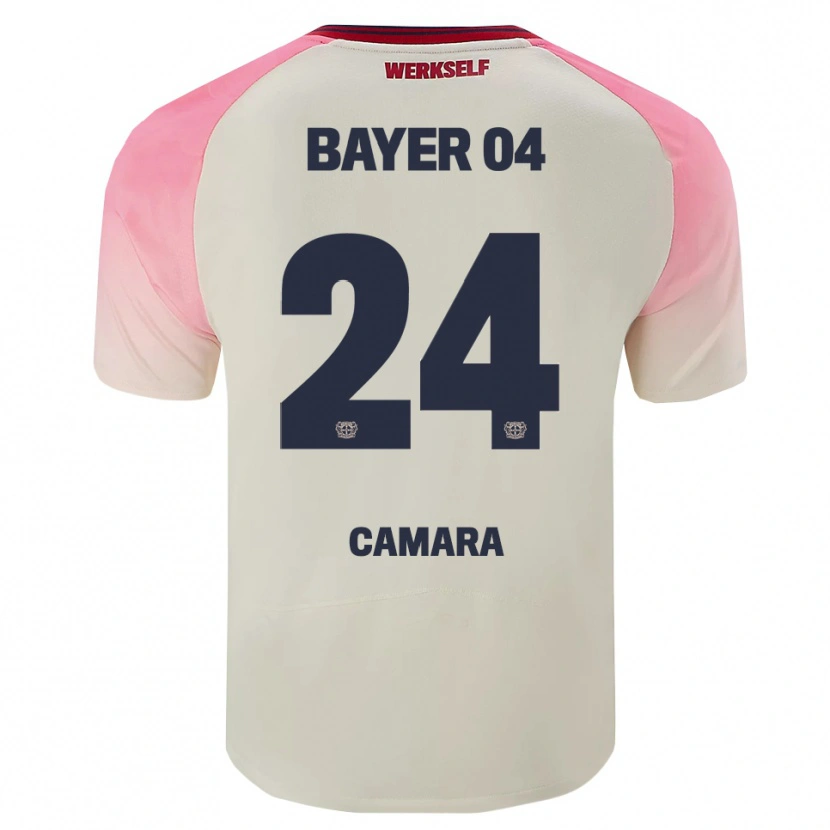 Danxen Niño Camiseta Nourdine Camara #24 Rosa Blanquecino 2ª Equipación 2025/26 La Camisa México