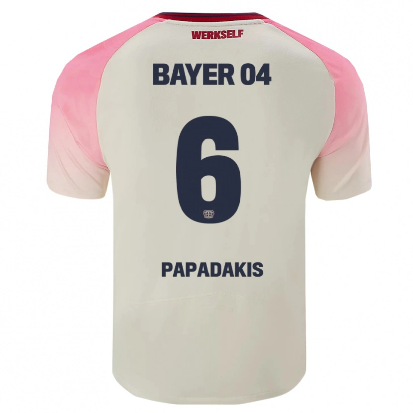 Danxen Niño Camiseta Konstantinos Papadakis #6 Rosa Blanquecino 2ª Equipación 2025/26 La Camisa México