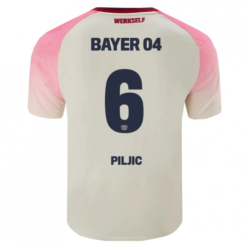 Danxen Niño Camiseta Katharina Piljic #6 Rosa Blanquecino 2ª Equipación 2025/26 La Camisa México