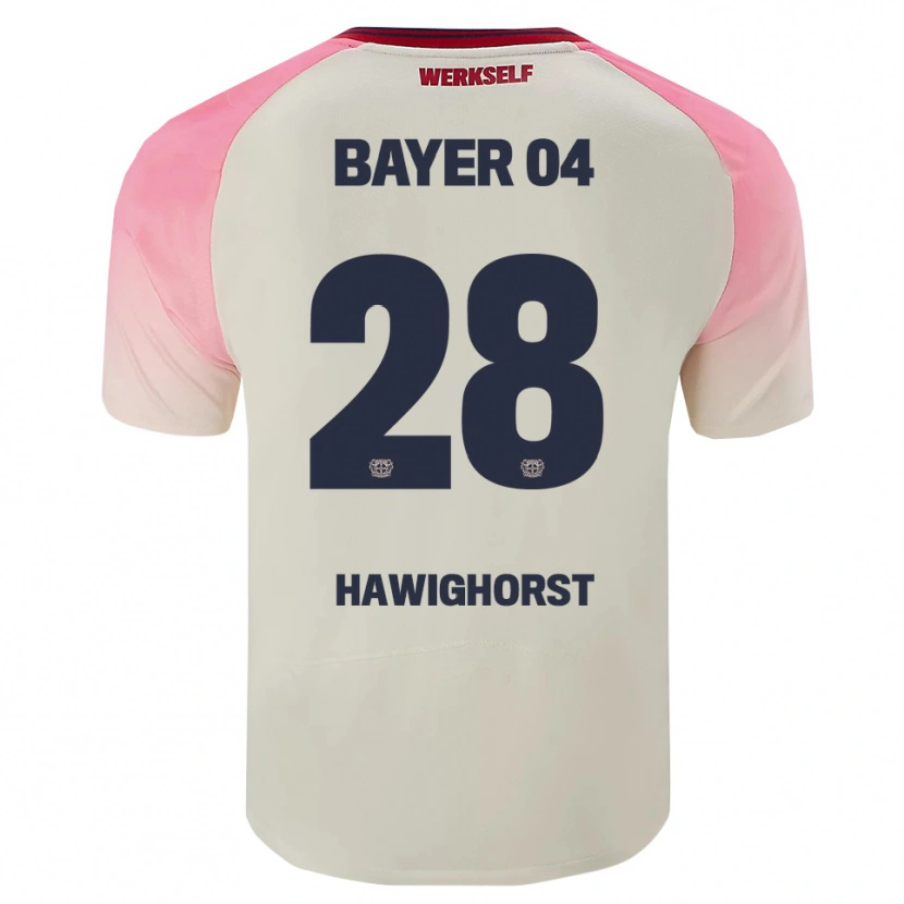 Danxen Niño Camiseta Ben Hawighorst #28 Rosa Blanquecino 2ª Equipación 2025/26 La Camisa México