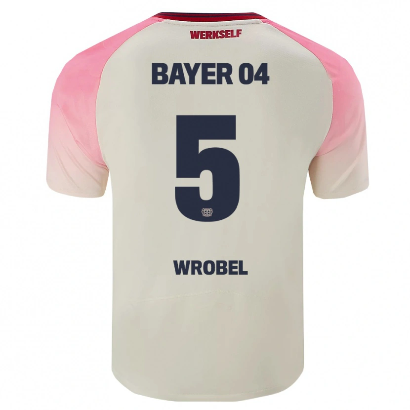 Danxen Niño Camiseta Max Wrobel #5 Rosa Blanquecino 2ª Equipación 2025/26 La Camisa México