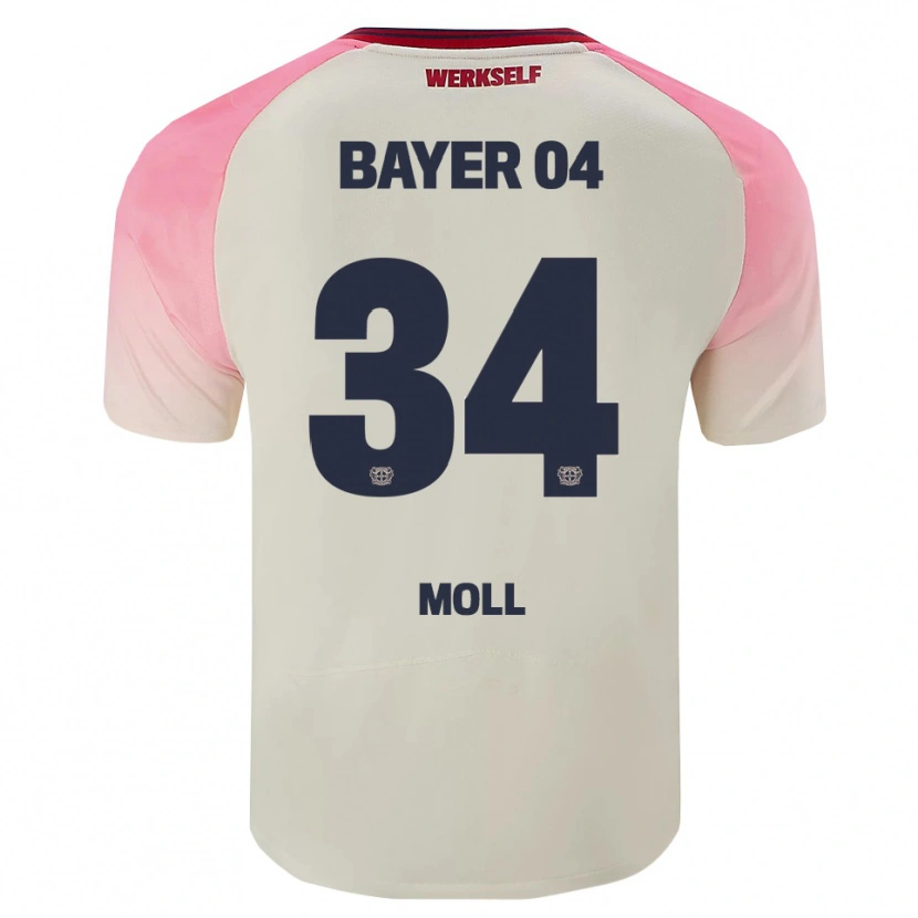 Danxen Niño Camiseta Anne Moll #34 Rosa Blanquecino 2ª Equipación 2025/26 La Camisa México