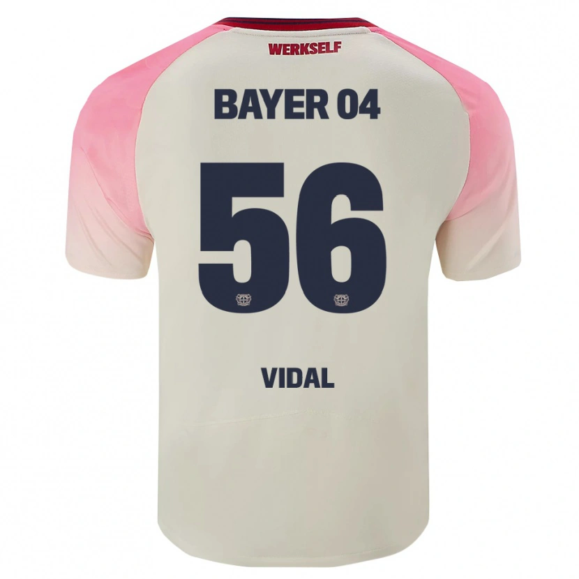 Danxen Niño Camiseta Juliette Vidal #56 Rosa Blanquecino 2ª Equipación 2025/26 La Camisa México