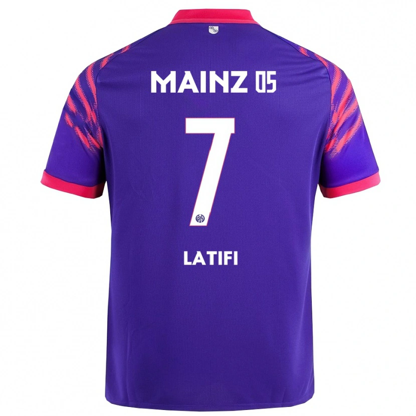 Danxen Niño Camiseta Artan Latifi #7 Marino Rosa 2ª Equipación 2025/26 La Camisa México