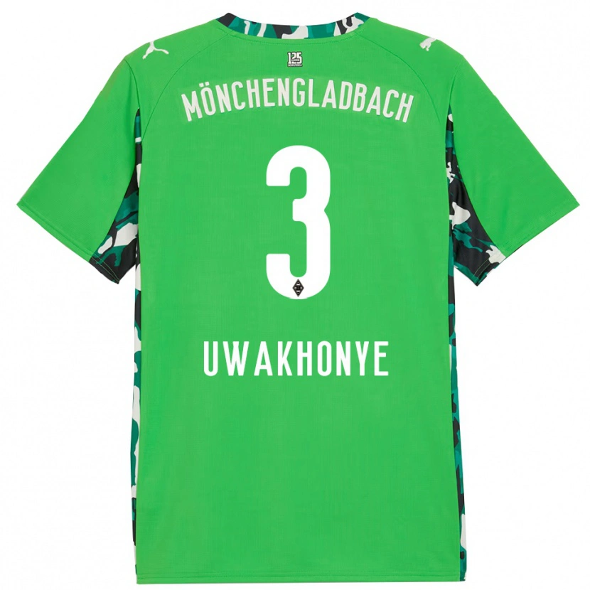 Danxen Niño Camiseta Joshua Uwakhonye #3 Verde Negro 2ª Equipación 2025/26 La Camisa México