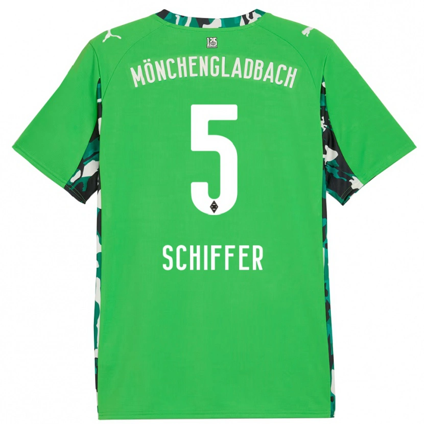 Danxen Niño Camiseta Ben Schiffer #5 Verde Negro 2ª Equipación 2025/26 La Camisa México
