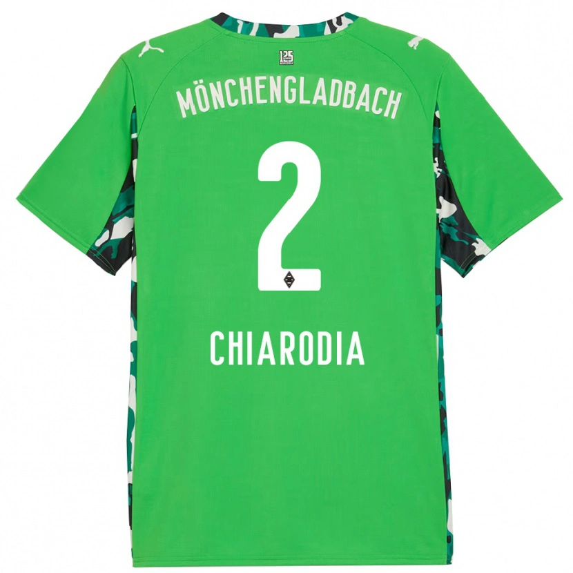 Danxen Niño Camiseta Fabio Chiarodia #2 Verde Negro 2ª Equipación 2025/26 La Camisa México