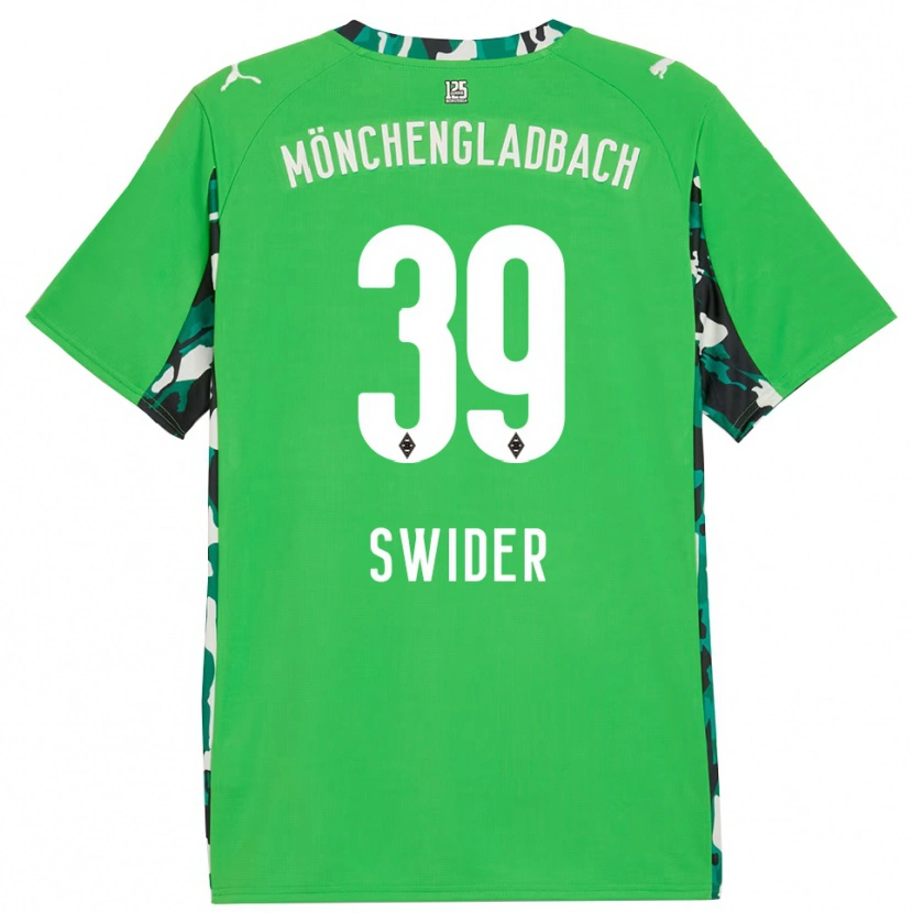 Danxen Niño Camiseta Niklas Swider #39 Verde Negro 2ª Equipación 2025/26 La Camisa México