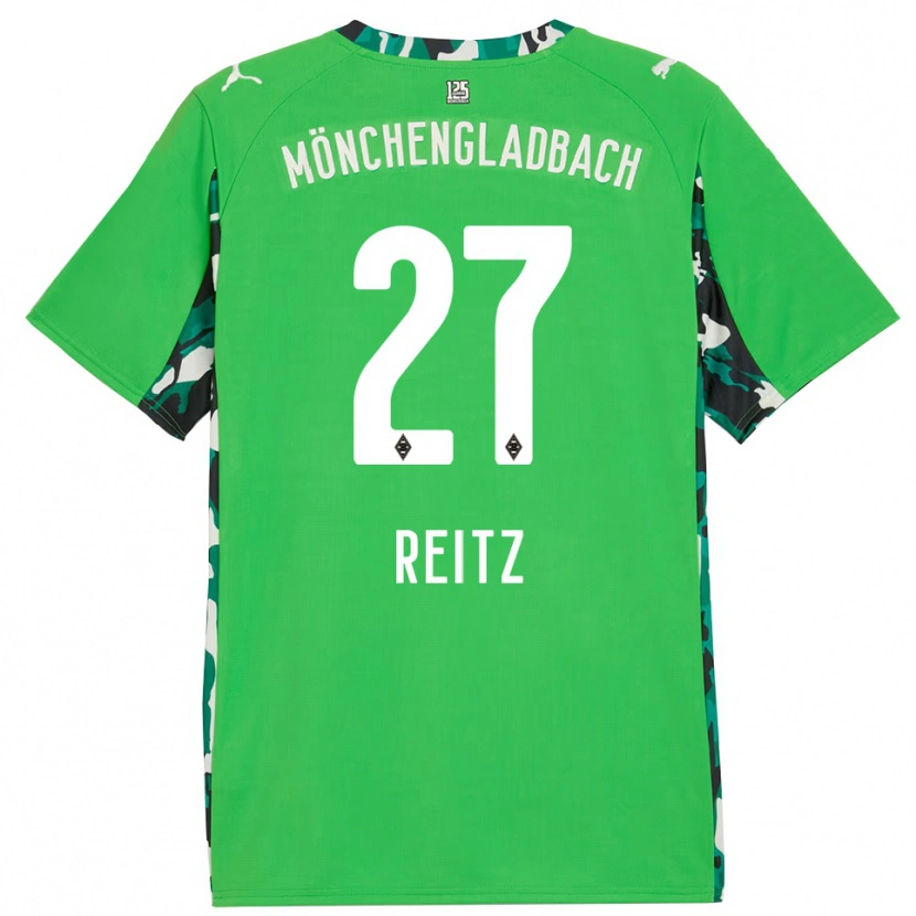 Danxen Niño Camiseta Rocco Reitz #27 Verde Negro 2ª Equipación 2025/26 La Camisa México