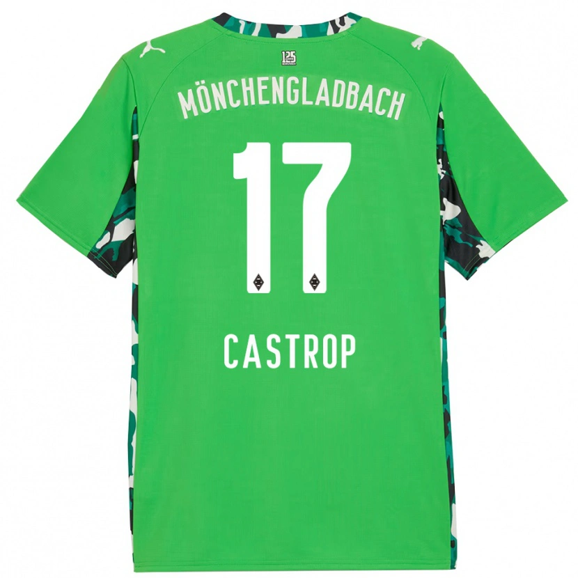 Danxen Niño Camiseta Jens Castrop #17 Verde Negro 2ª Equipación 2025/26 La Camisa México