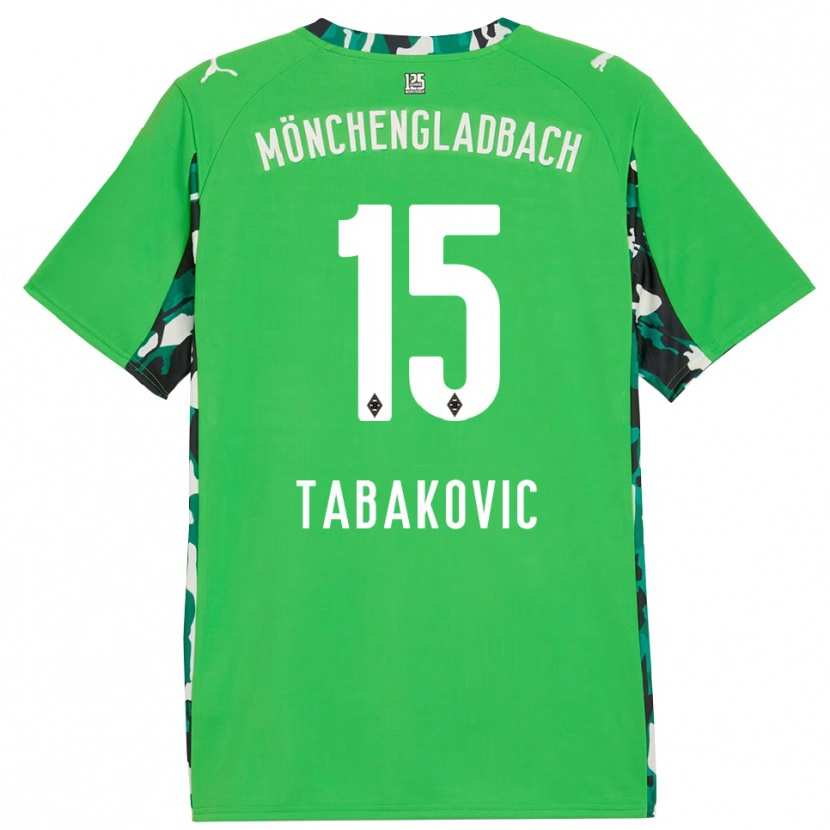 Danxen Niño Camiseta Haris Tabakovic #15 Verde Negro 2ª Equipación 2025/26 La Camisa México