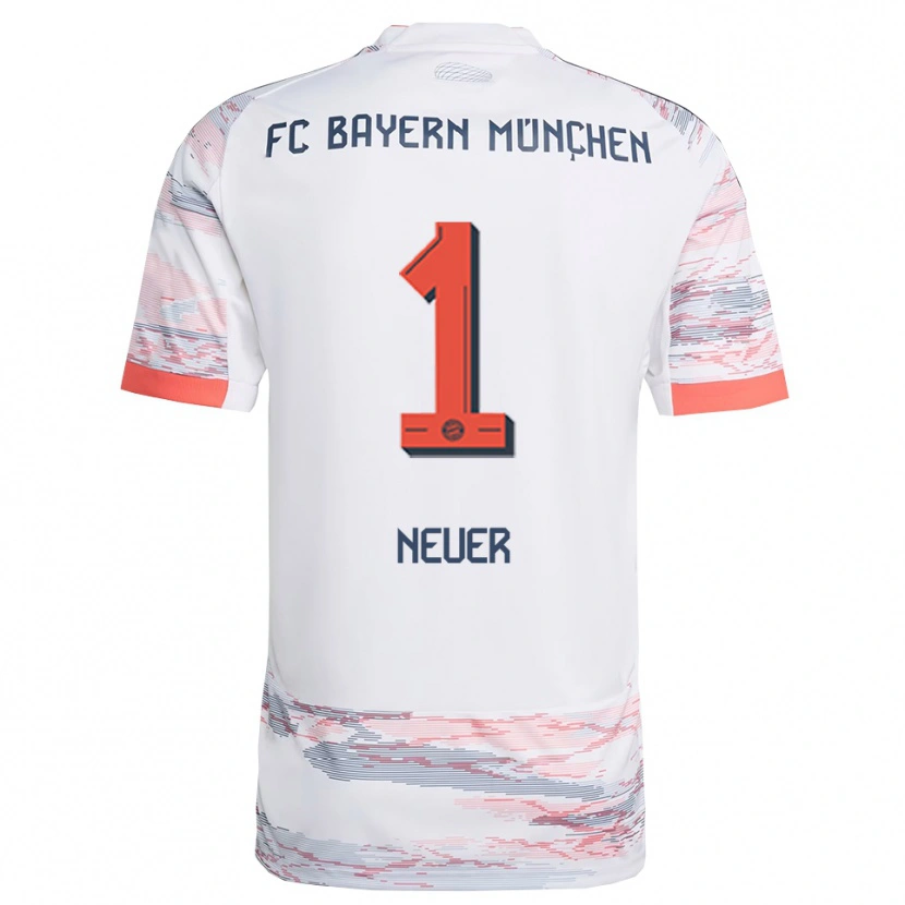 Danxen Niño Camiseta Manuel Neuer #1 Blanco Gris 2ª Equipación 2025/26 La Camisa México