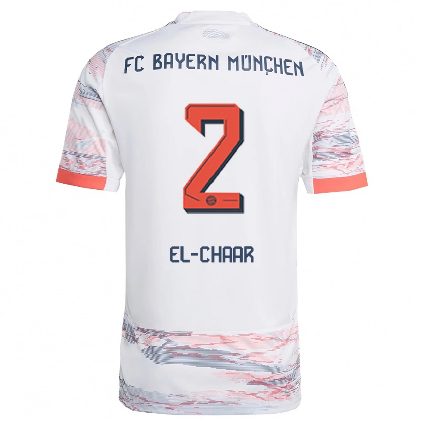 Danxen Niño Camiseta Adam El-Chaar #2 Blanco Gris 2ª Equipación 2025/26 La Camisa México