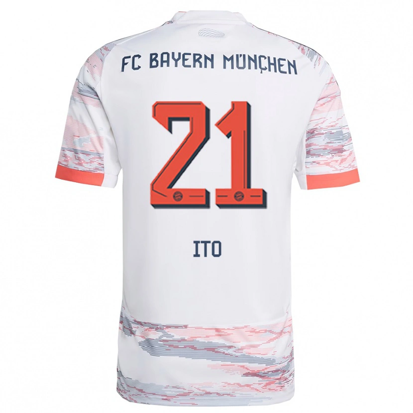 Danxen Niño Camiseta Hiroki Ito #21 Blanco Gris 2ª Equipación 2025/26 La Camisa México