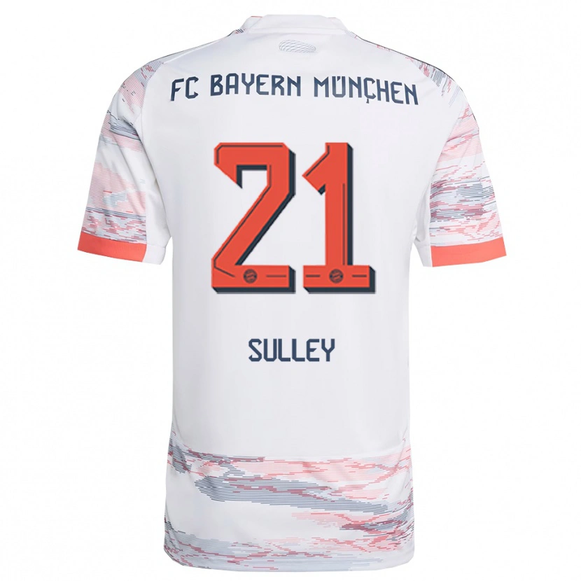 Danxen Niño Camiseta Williams Baffour Sulley #21 Blanco Gris 2ª Equipación 2025/26 La Camisa México