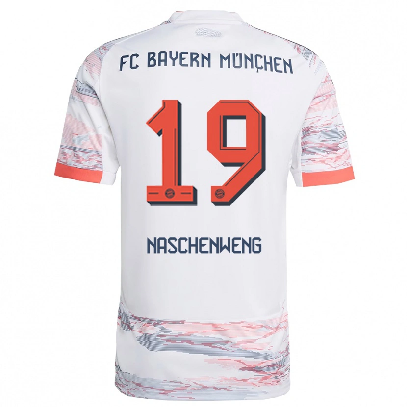 Danxen Niño Camiseta Katharina Naschenweng #19 Blanco Gris 2ª Equipación 2025/26 La Camisa México