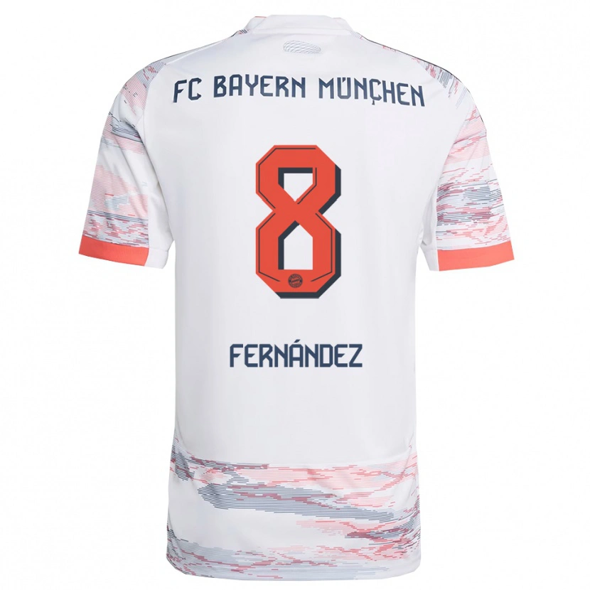 Danxen Niño Camiseta Javier Fernández #8 Blanco Gris 2ª Equipación 2025/26 La Camisa México
