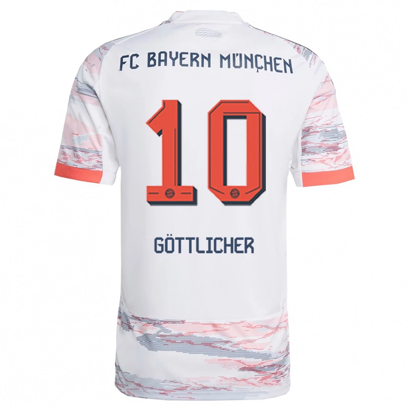 Danxen Niño Camiseta Moritz Göttlicher #10 Blanco Gris 2ª Equipación 2025/26 La Camisa México