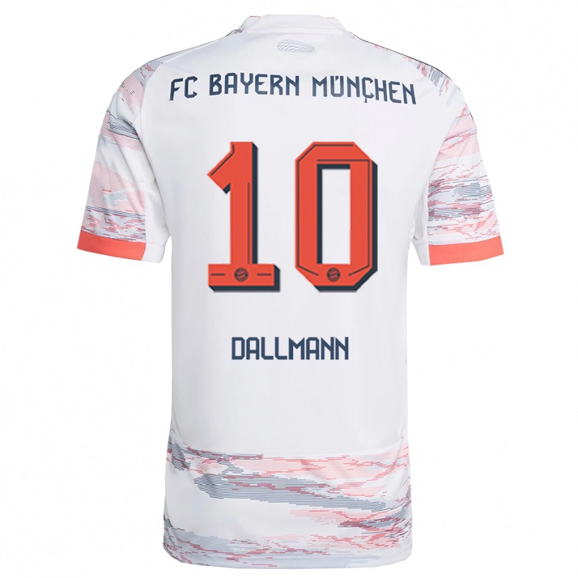 Danxen Niño Camiseta Linda Dallmann #10 Blanco Gris 2ª Equipación 2025/26 La Camisa México