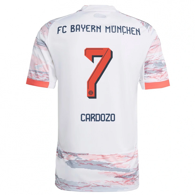 Danxen Niño Camiseta Maycon Cardozo #7 Blanco Gris 2ª Equipación 2025/26 La Camisa México