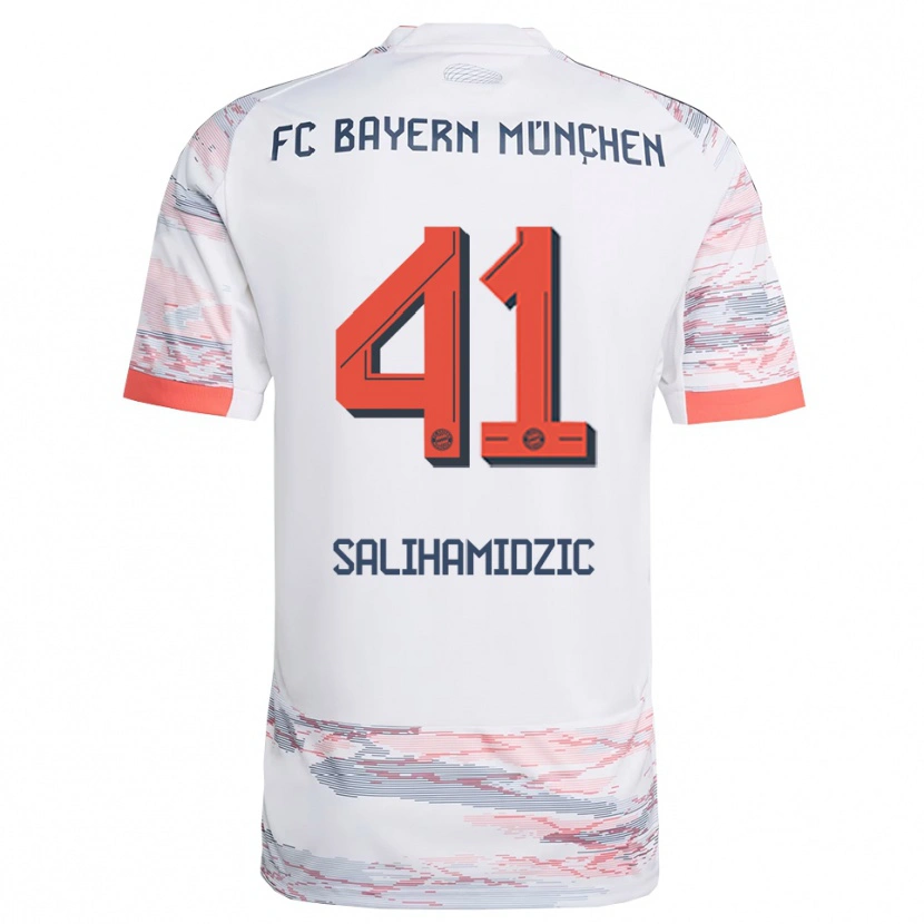 Danxen Niño Camiseta Nick Salihamidzic #41 Blanco Gris 2ª Equipación 2025/26 La Camisa México