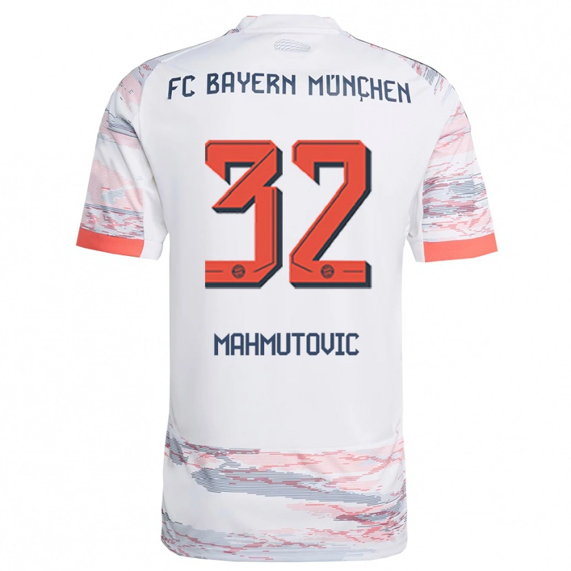 Danxen Niño Camiseta Ena Mahmutovic #32 Blanco Gris 2ª Equipación 2025/26 La Camisa México