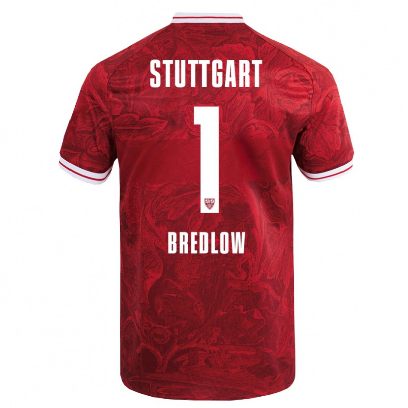 Danxen Niño Camiseta Fabian Bredlow #1 Rojo Negro 2ª Equipación 2025/26 La Camisa México