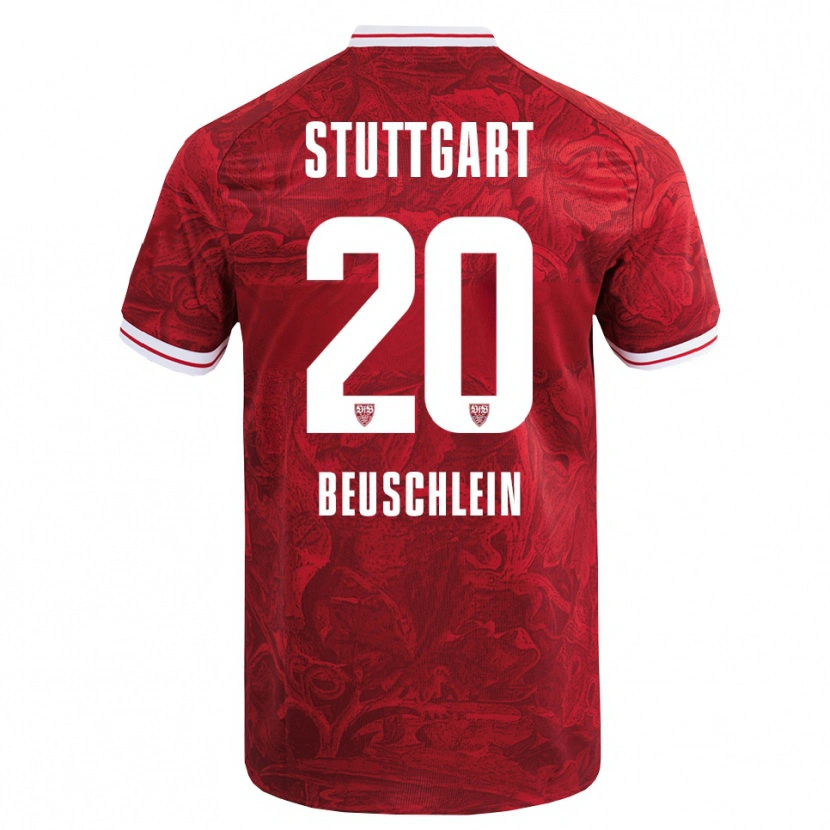 Danxen Niño Camiseta Jana Beuschlein #20 Rojo Negro 2ª Equipación 2025/26 La Camisa México
