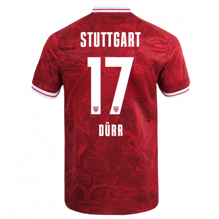 Danxen Niño Camiseta Muriel Dürr #17 Rojo Negro 2ª Equipación 2025/26 La Camisa México