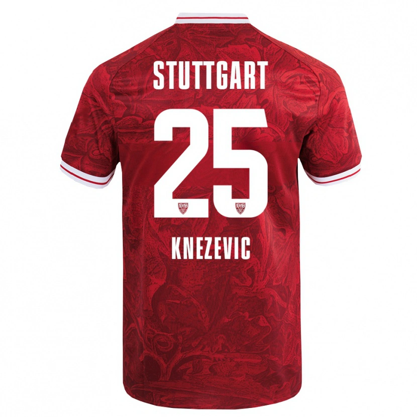Danxen Niño Camiseta Ivan Knezevic #25 Rojo Negro 2ª Equipación 2025/26 La Camisa México