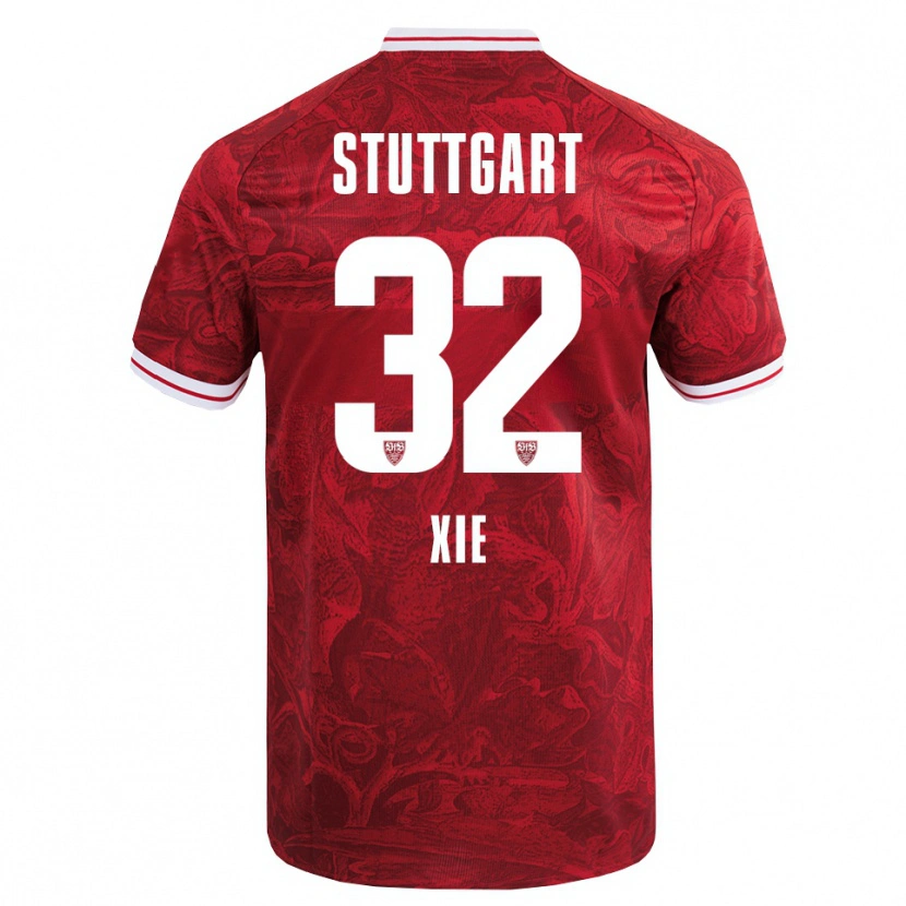 Danxen Niño Camiseta Alexander Xie #32 Rojo Negro 2ª Equipación 2025/26 La Camisa México