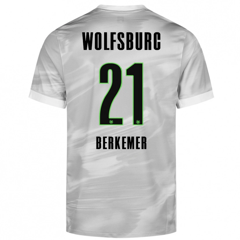 Danxen Niño Camiseta Melvin Berkemer #21 Gris Blanco 2ª Equipación 2025/26 La Camisa México
