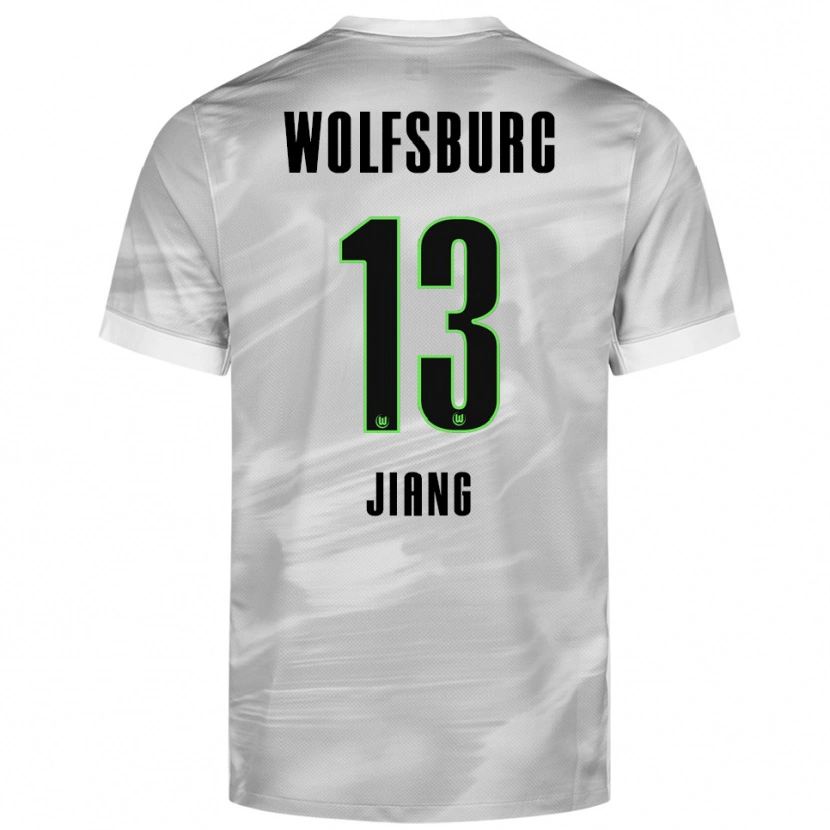 Danxen Niño Camiseta Jingqi Jiang #13 Gris Blanco 2ª Equipación 2025/26 La Camisa México