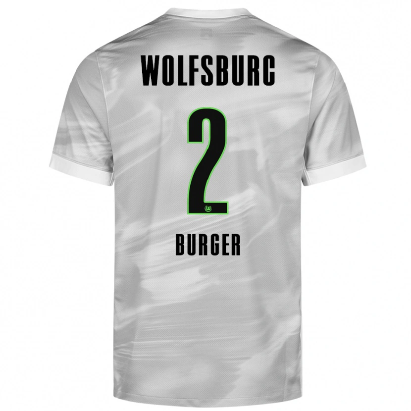 Danxen Niño Camiseta Jan Bürger #2 Gris Blanco 2ª Equipación 2025/26 La Camisa México