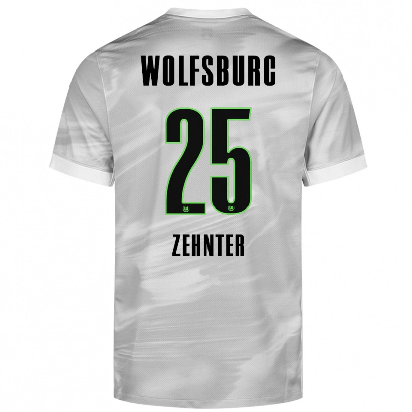 Danxen Niño Camiseta Aaron Zehnter #25 Gris Blanco 2ª Equipación 2025/26 La Camisa México