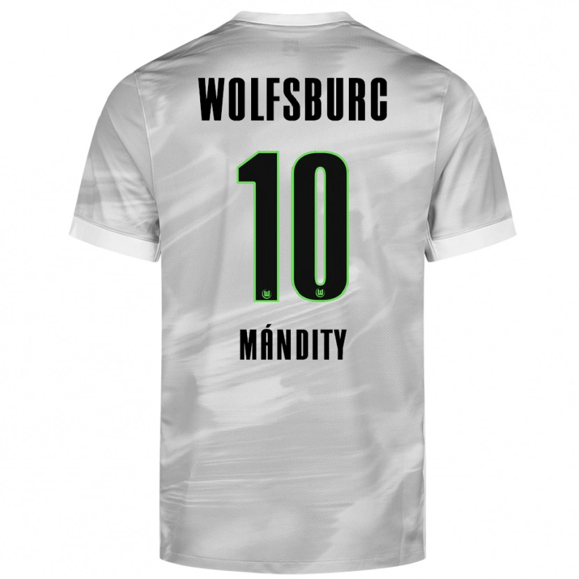 Danxen Niño Camiseta Márkó Mándity #10 Gris Blanco 2ª Equipación 2025/26 La Camisa México