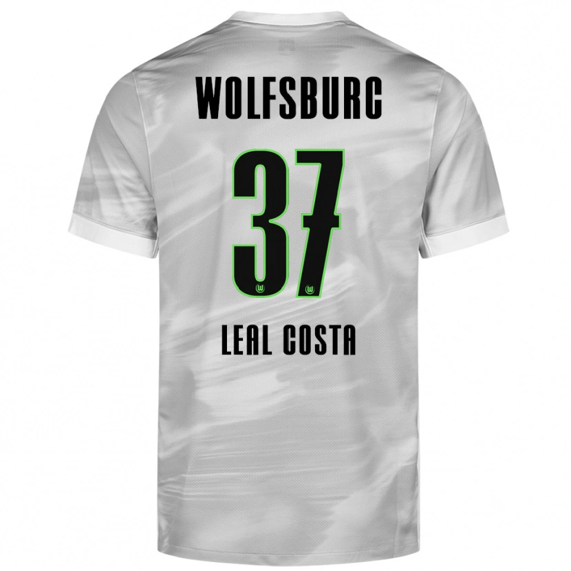 Danxen Niño Camiseta David Leal Costa #37 Gris Blanco 2ª Equipación 2025/26 La Camisa México