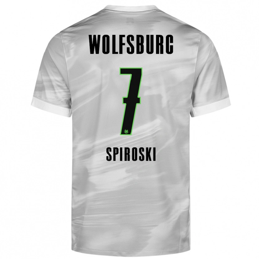 Danxen Niño Camiseta Luka Spiroski #7 Gris Blanco 2ª Equipación 2025/26 La Camisa México