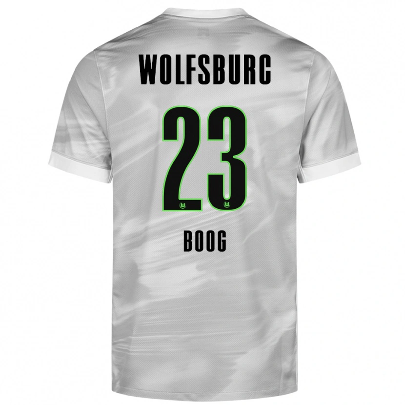 Danxen Niño Camiseta Miguel Boog #23 Gris Blanco 2ª Equipación 2025/26 La Camisa México