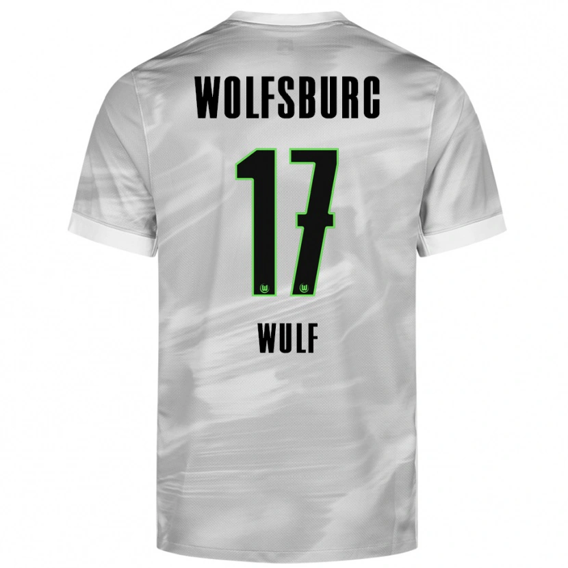 Danxen Niño Camiseta Diego Wulf #17 Gris Blanco 2ª Equipación 2025/26 La Camisa México