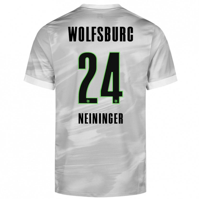 Danxen Niño Camiseta Tim Neininger #24 Gris Blanco 2ª Equipación 2025/26 La Camisa México