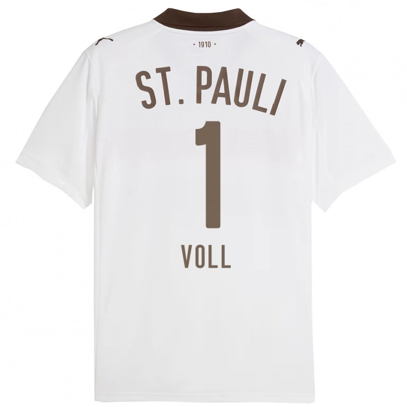 Danxen Niño Camiseta Ben Voll #1 Blanco Rojo 2ª Equipación 2025/26 La Camisa México